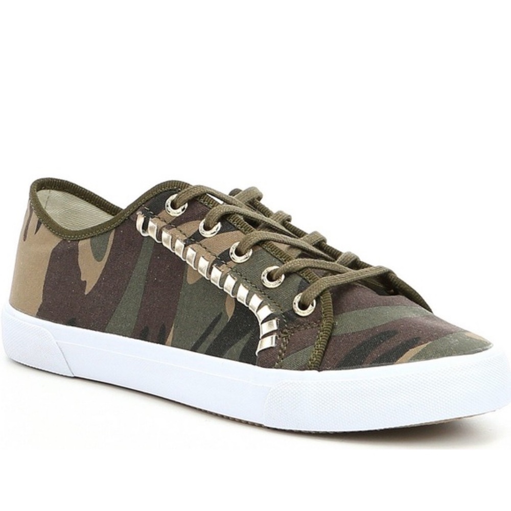Jack Rogers Green Camo Carter Canvas Sneakers 5.5